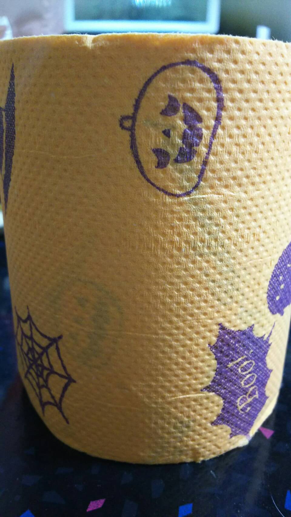 ハロウィン柄トイレットペーパー　内側